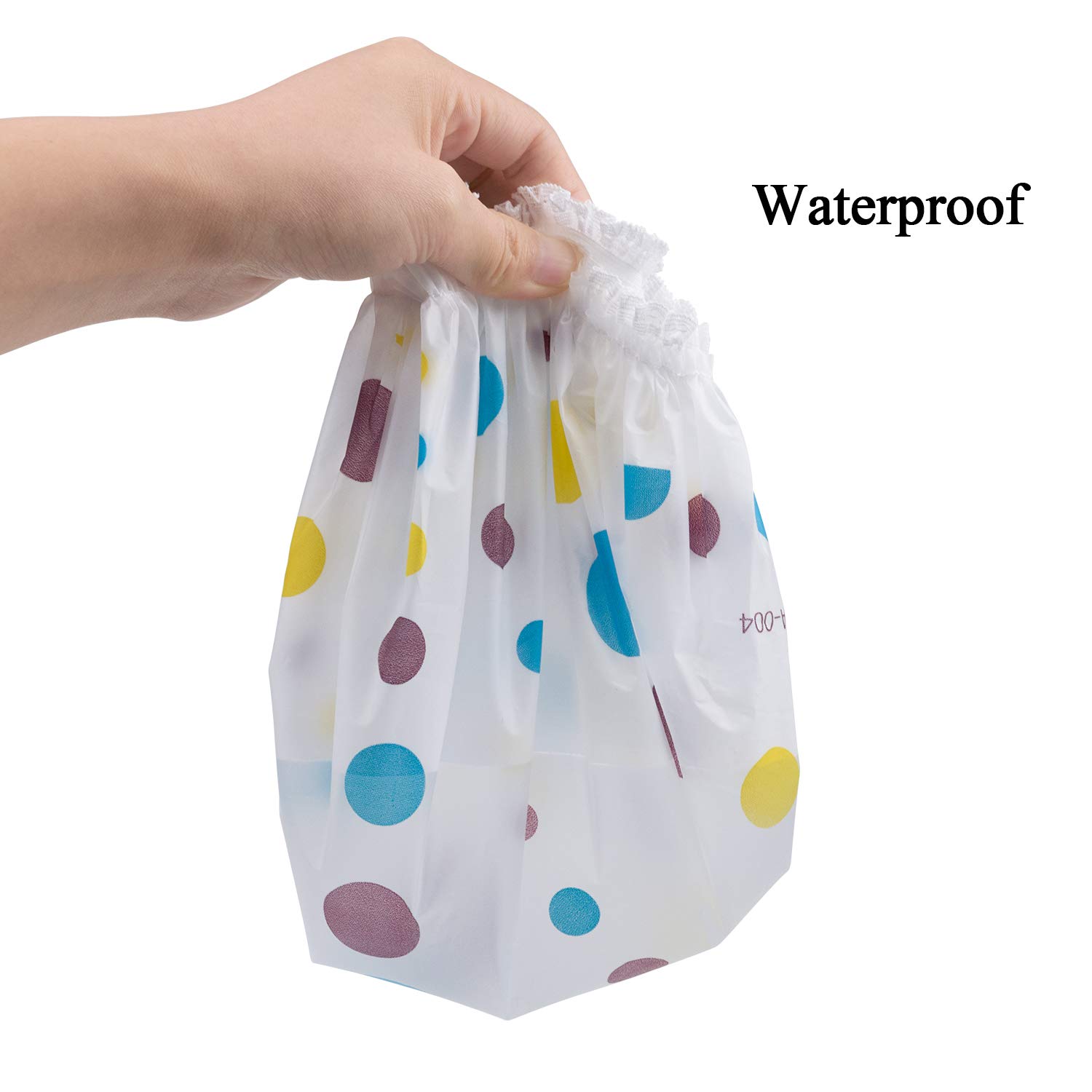 EAONE Reusable Shower Cap for Women 10 Pieces, Plastic Waterproof Bathing Caps Showering Caps for Mother’S Day, Spa, Home Use, Travel, Salon : Beauty