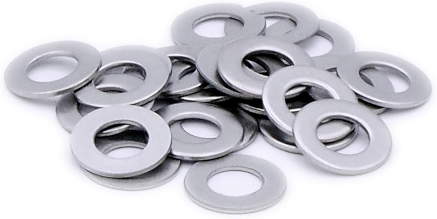 M6 (6mm) Flat Washer (Form B) - Stainless Steel (A2) (Pack of 20), Silver, M6 - FormB - A2(20)