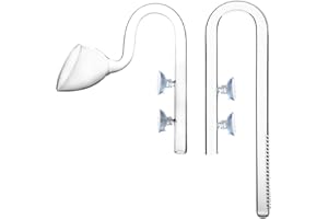 JARDLI Glass Lily Pipe Inflow Outflow Set 20mm for 3/4" ID (19/25mm) Tubing