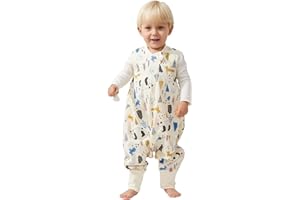 Duomiaomiao 0.5 TOG Toddler Sleep Sack 24-36 Months 100% Cotton Lightweight Baby Sleep Sack with Feet, Breathable Comfy Toddler Wearable Blanket