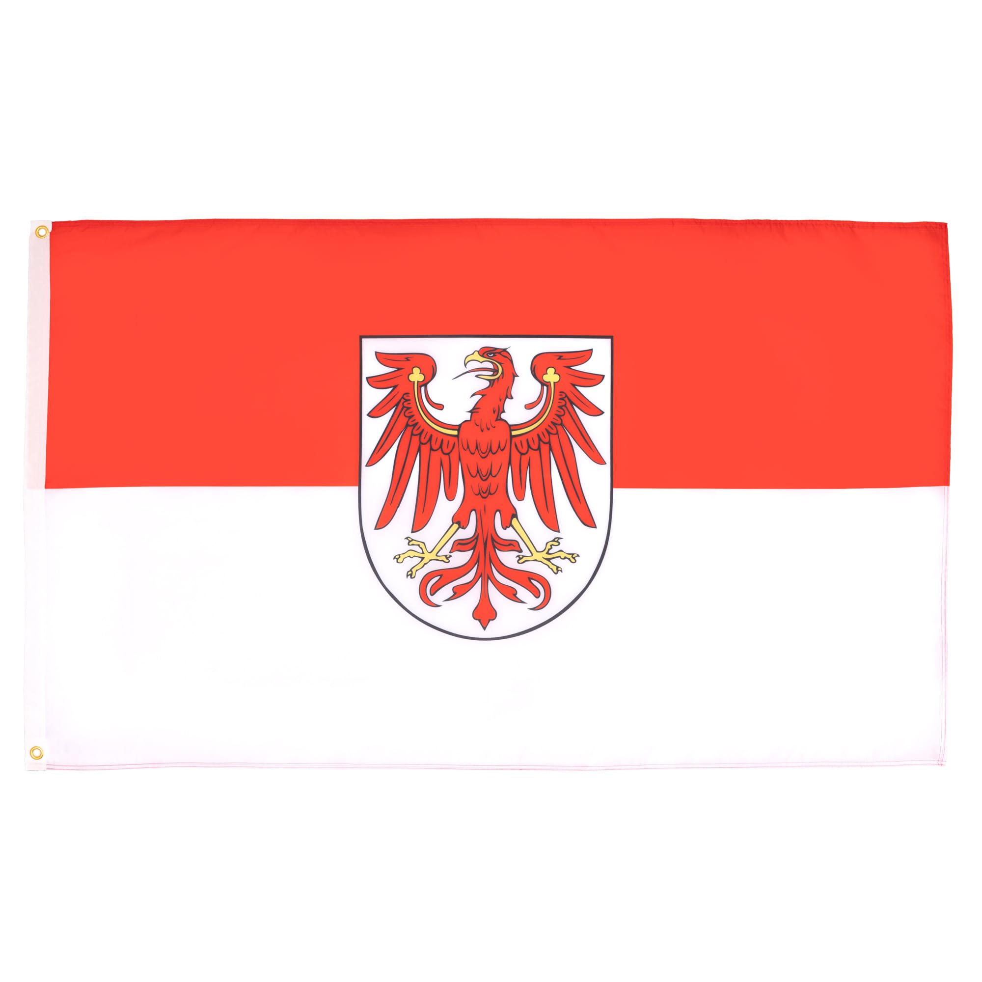 AZ FLAG - Brandenburg Flag - 2x3 Ft - 100D Polyester Germany - German Region Of Brandenburg Banner with Two Metal Grommets - Fade Resistant - Vivid Colors - 2' x 3' Feet - 90x60 Cm — image 1