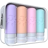 Zafit Travel Bottles for Toiletries, TSA Approved Travel Containers 3oz Leak Proof Travel Tubs Refillable Liquid Travel Acces