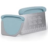 2 IN 1 Upgrade Bench Scraper, Dough Scraper, Stainless Steeel with Scale | Dough Cutter,Bowl/Food Scraper for Kitchen Baking,With Conversion Chart,for Pastry Bread,Pizza,Cookies,Cake,Blue