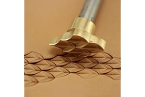 DandS ltd Dragon Scale Leather Stamp Tool, Professional Steel Craft Tool for Leatherworking, Embossing, Carving & Stamping Leather Projects, Belts Wallets & DIY Projects Compatible with Mallet #228-4