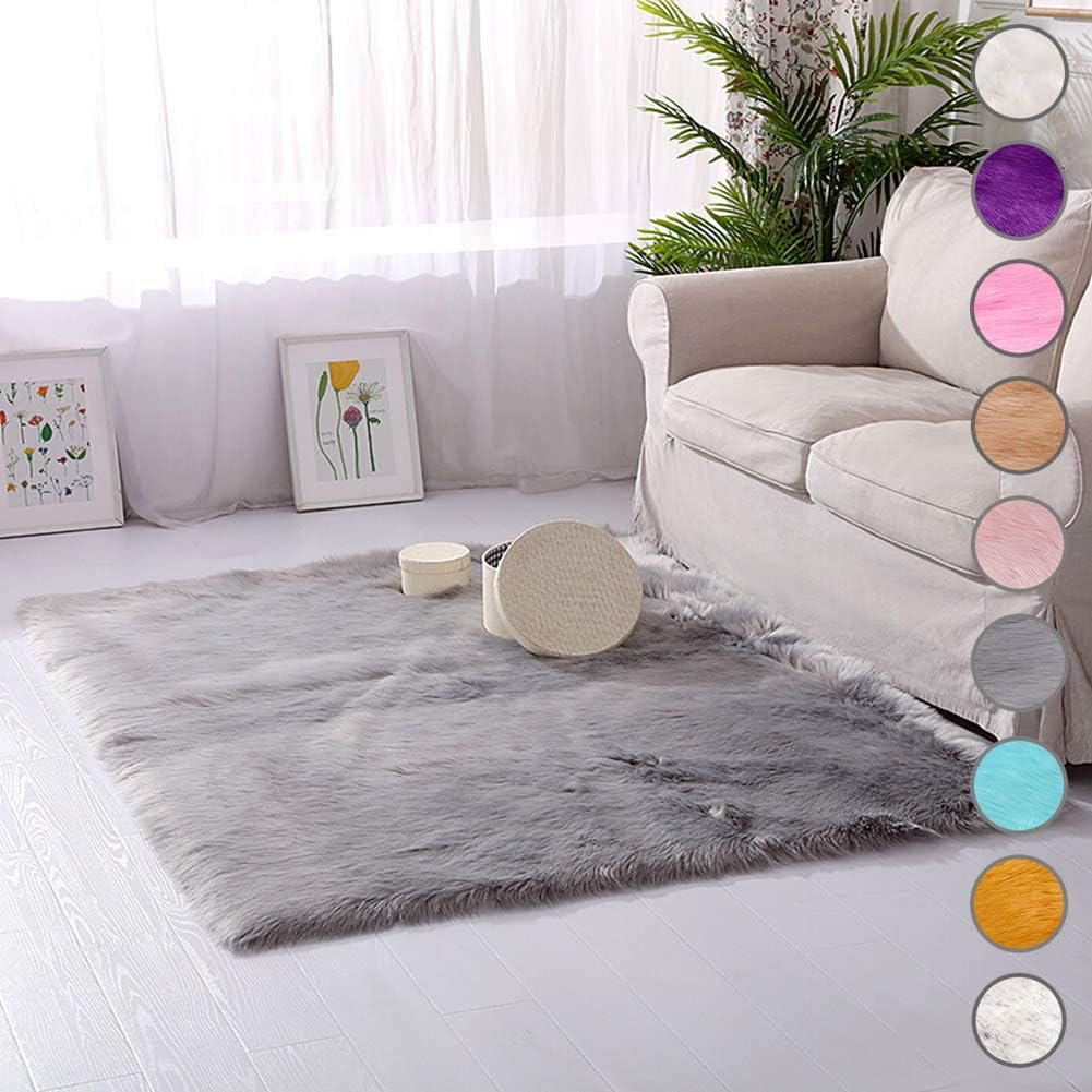 tappeto in pelle di pecora per soggiorno