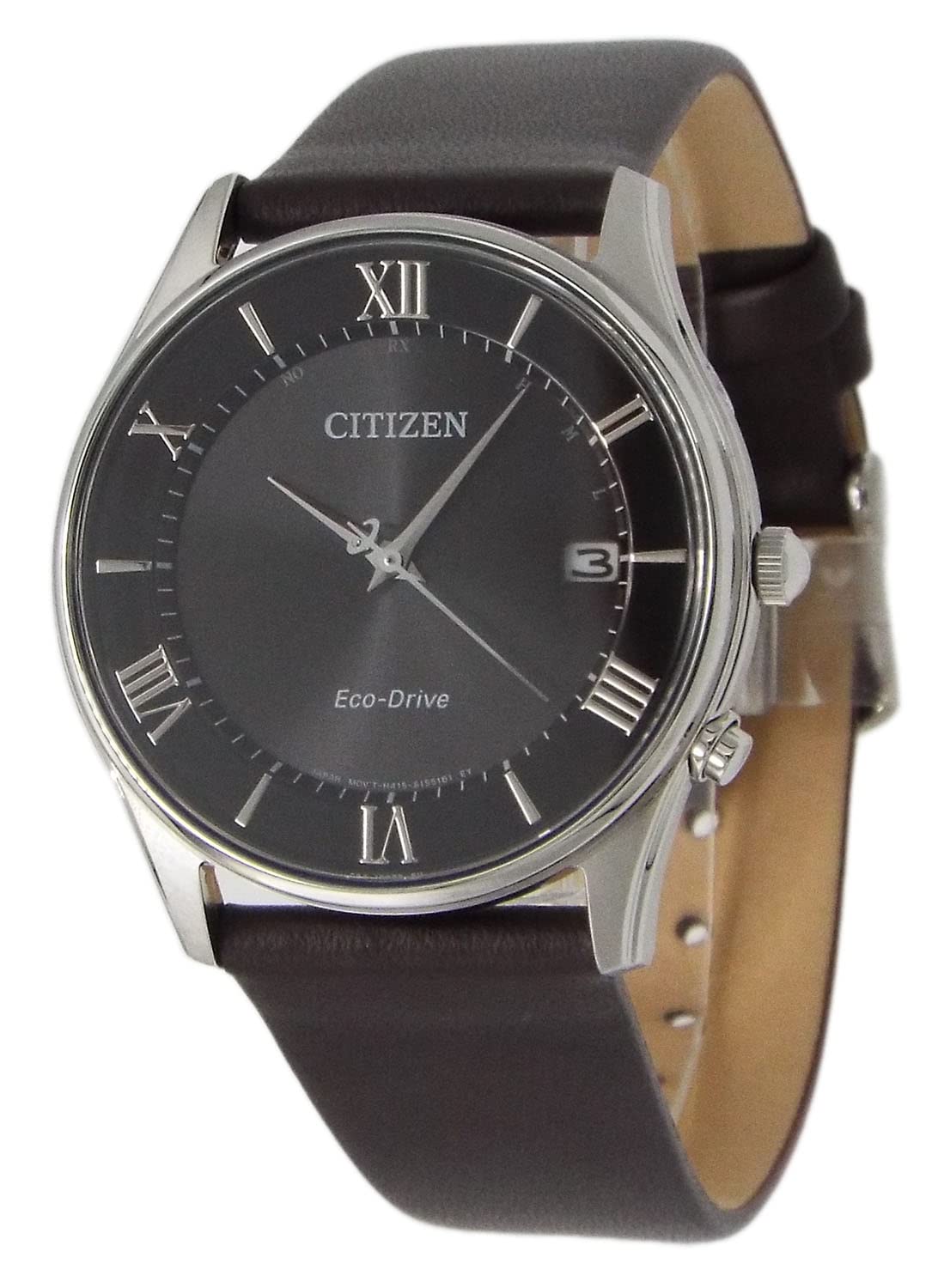 CITIZEN Eco Drive Radio Watch Men's Solar Radio Wave Genuine Leather Belt with Replacement Strap, Black