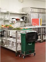 Rubbermaid Commercial Slim Jim Bin 60 L Green Rectangular Waste Container view 2