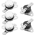Fielect 5Pcs KSD301 Thermostat 70°C/158°F Normally Closed N.C Snap Disc Limit Temperature Control Switch Microwave Thermostat Thermal
