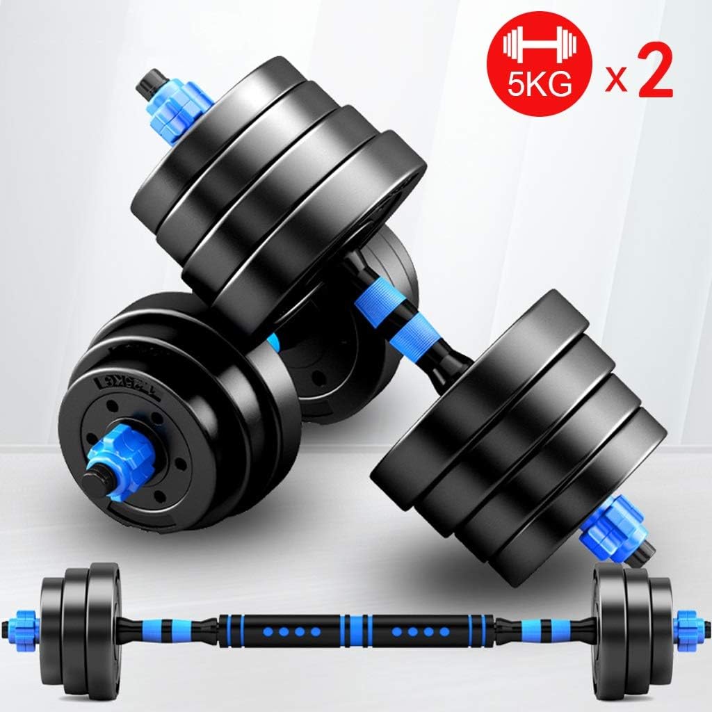 Amon Exercise & Fitness Dumbbells Adjustable Barbell Lifting Dumbbells Weight Set Supplies for Exercise, Workout, Weight Loss, Body Building (Color : 10KG)