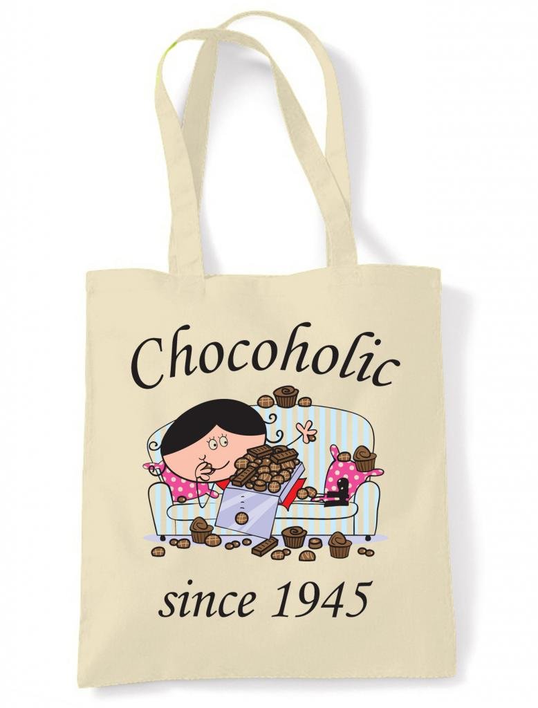 Tribal T-Shirts Chocoholic For 70 Years - 70th Birthday Tote/Shoulder Bag