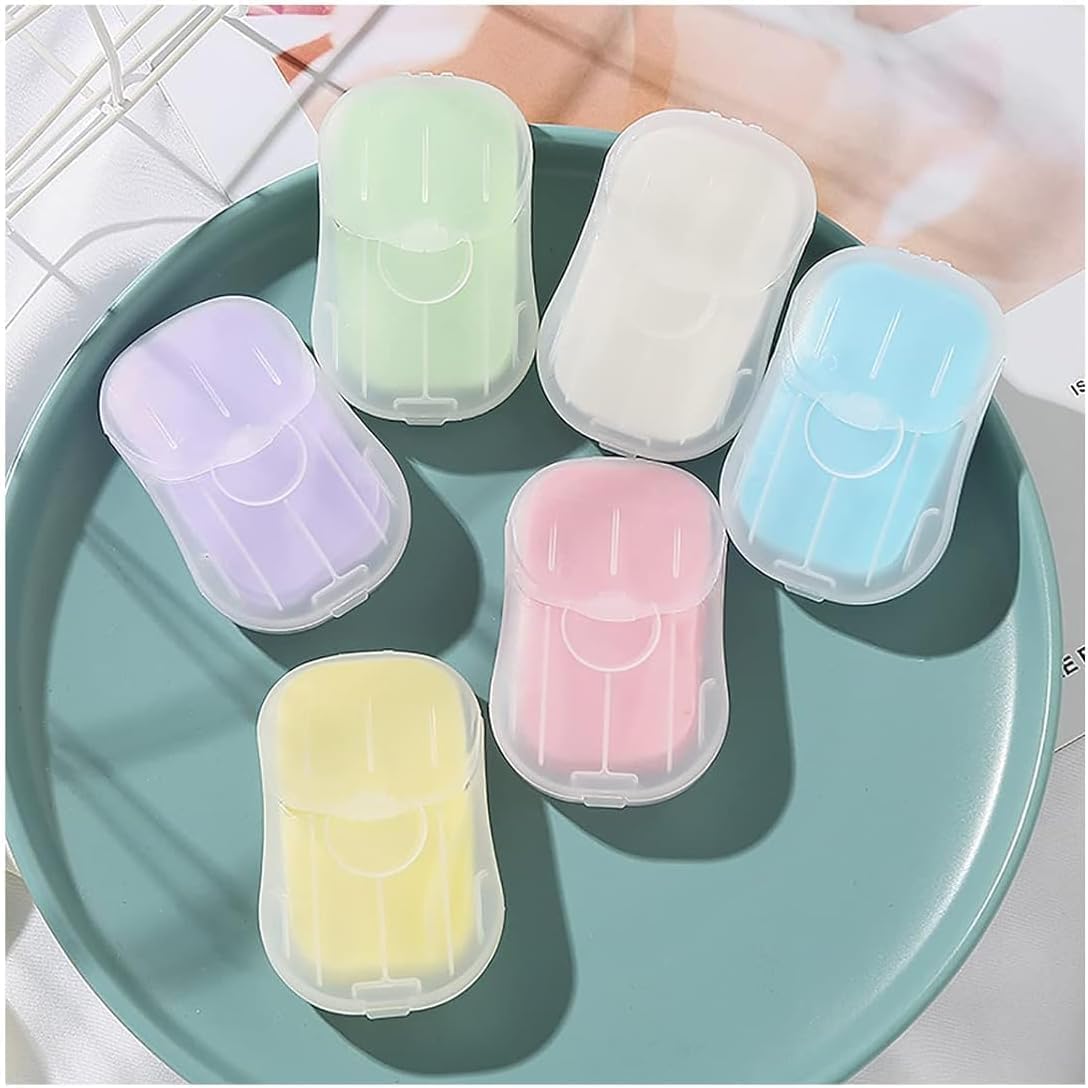 Photo 1 of 100Pcs multicolor Portable Soap Sheets, Mini Portable Travel Soap Paper Sheets Disposable Water Soluble Hand Washing Bath Scented Paper Camping and Shampoo for Outdoor, Camping Hiking(ZS288)
