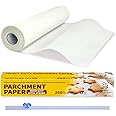 Katbite Heavy Duty Parchment Paper Roll for Baking, 15 in x 210 ft, 260 Sq.Ft Baking Paper with Slide Cutter, Easy to Cut & N