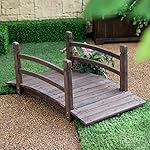Coral Coast Harrison 4-ft. Wood Garden Bridge - Dark Stain