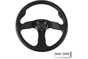 YEHICY 13.7" Golf Cart Steering Wheel for EZGO RXV TXT, Club Car DS, Club Car Precedent and Yamaha Universal Black EZGO Steering Wheel