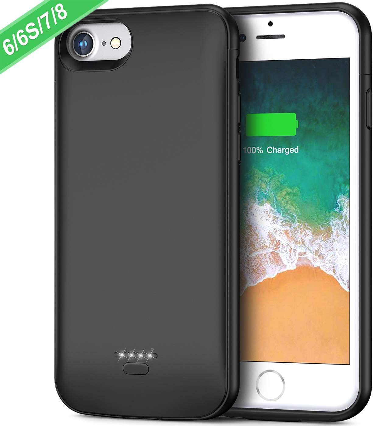 FLYLINKTECH 6000mAh Coque Batterie pour iPhone 6/7/6s/8, Batterie