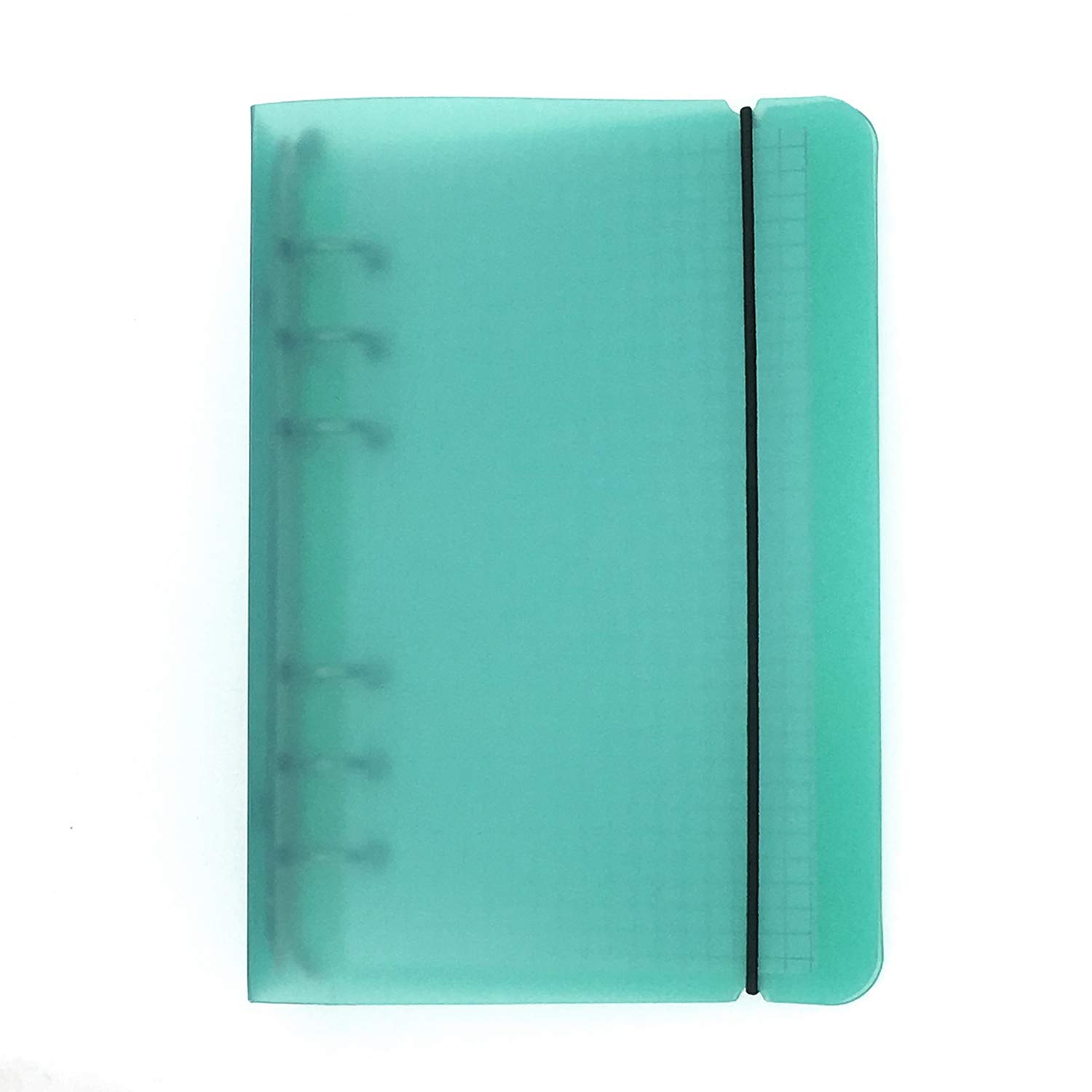 A6/ A5 6-Holes Colorful PP Cover Round Ring Binder Personal Organizer for Loose Leaf Sheet Refill Notebook/DIY Scrapbooking (Green, A6 Mini Set)