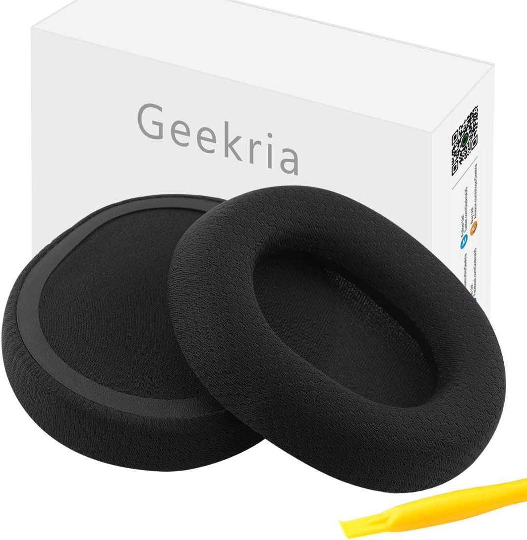 Geekria Comfort Mesh Fabric Replacement Ear Pads Compatible with SteelSeries Arctis 1/3/ 5/7/ 7+/ 7P/ 7P+/ 7X/ 7X+/ 9/ 9X/ Pro/Prime Headphones