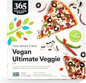 365 by Whole Foods Market, Vegan Ultimate Veggie" thin crust pizza 13.7 Ounce
