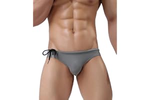 BRAVE PERSON Men's Fashion Low-Rise Swimming Briefs Pure Color Bikini Swimwear 1156