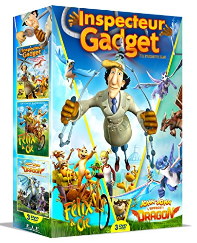 Félix Et Cie + Gadget 3d - Inspecteur Gadget Et Le Ptérodactyle Géant + John John, L'apprenti Dragon - Pack