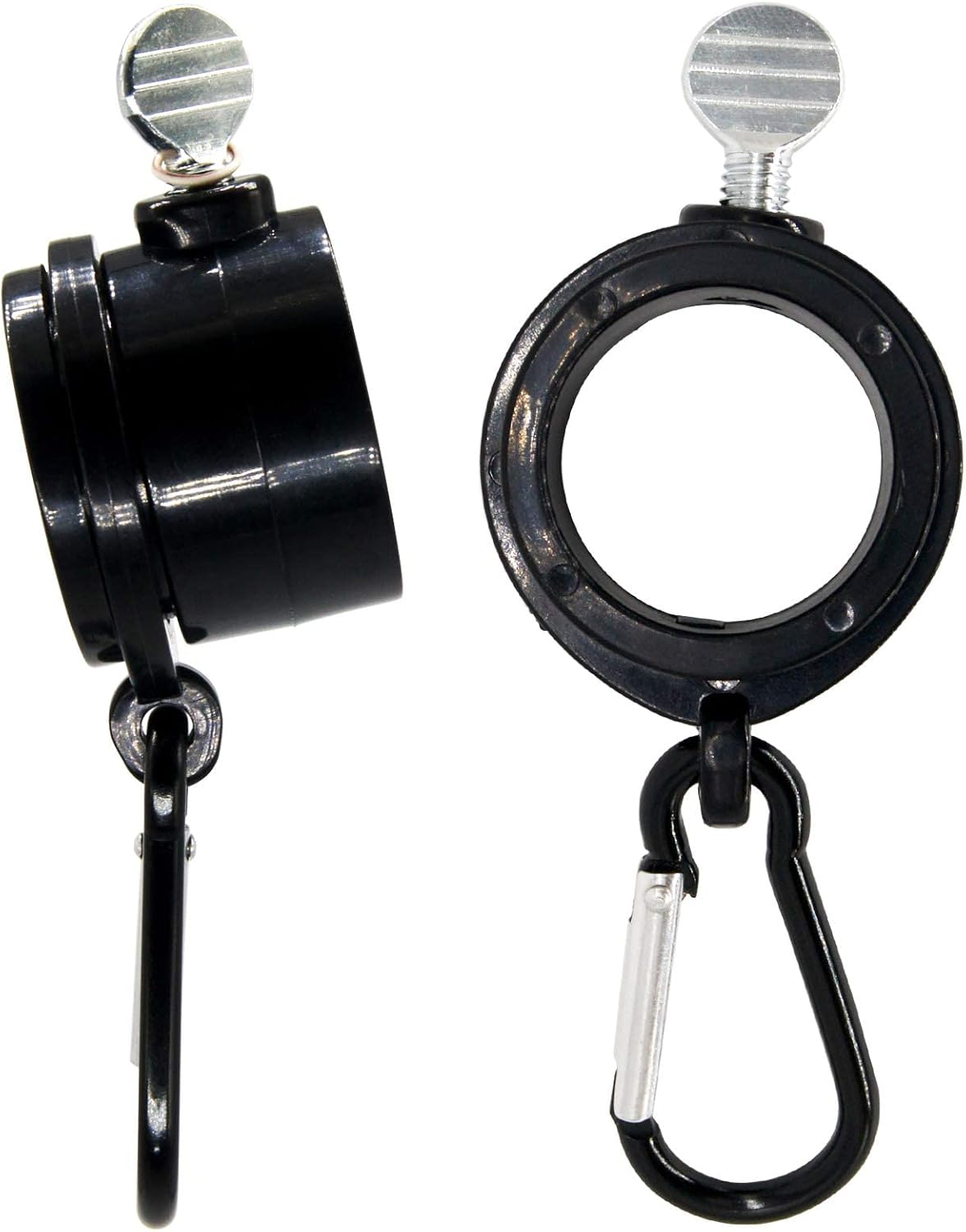 Flagpole Hardware - Uelfbaby Flag Pole Mounting Ring Clip， 1.25-Inch Diameter Rotating Mounting Rings，Pack of 2，Black