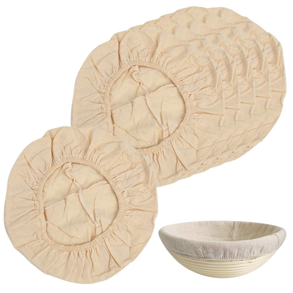 Bread Proofing Basket Cloth Liner 6PCS Round Bread Banneton Proofing Basket Cloth Liner 10Inch Bread Proofing Basket Cloth Liner Sourdough Banneton Proofing Cloth Natural Baking Dough Basket Cover