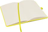 Notes London Eco A5 Notebook Neon Yellow with Lined Pages and Pen Loop view 3