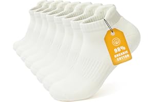 Brula Mens 98% Cotton Cushioned Ankle Socks, Moisture-wicking Breathable Mesh Athletic Running Socks