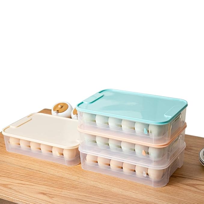 WISREMT Nevera Huevera Huevera Huevo Bandeja de huevos (Caja de 24 ...