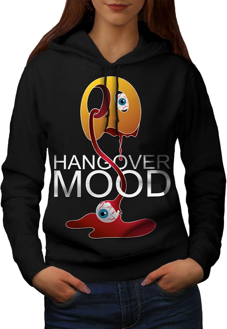 Wellcoda Weird Hangover Cool Womens Hoodie, Weird Casual Hooded