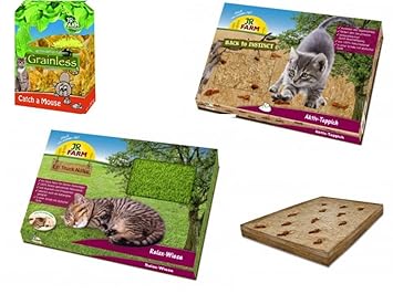 JR-Farm Ein Stück Natur Relax-, Spielpaket für Katzen inkl. Relax-Wiese + Aktiv-Teppich by Zoolox©