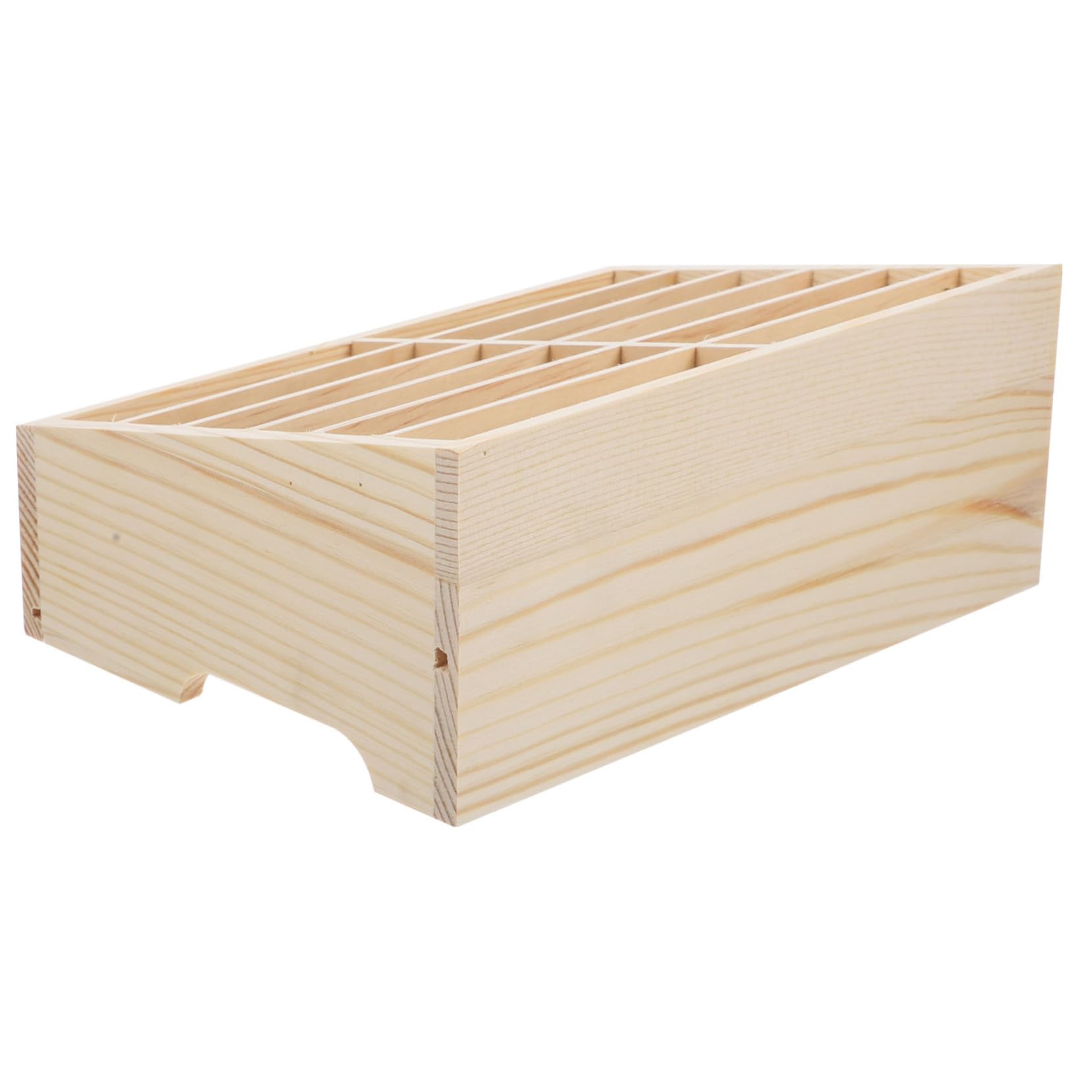 STOBOK Box Mobile Phone Storage Box Desktop Calculator Wooden Display Stand Wooden Desktop Organizer Cell Phone Holder Classroom Cell Phone Holder Calculator Storage Office