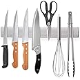 Ninonly 12 Inch Magnetic Knife Strip, Premium Stainless Steel Kitchen Knives Bar,Space-Saving Powerful Magnetic Knife Rack fo