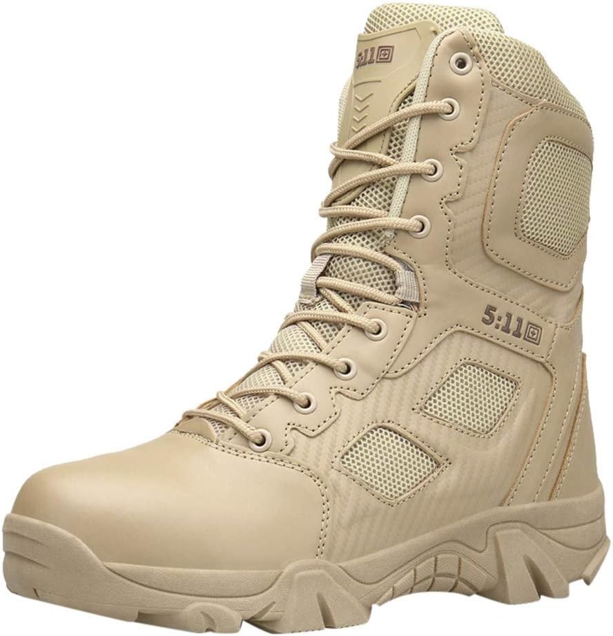 Dreamyth Men Hiking Boots Casual Lace-up Sport Boots Desert Leather Boots Wear Resistant Non-Slip Shoes 2020