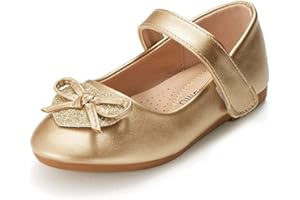 ADAMUMU Toddler Dress Shoes Flower Girl Shoes for Weeding Cute Toddler Mary Jane Shoes Lace Flore Ballet Flat for Walking, Jumping