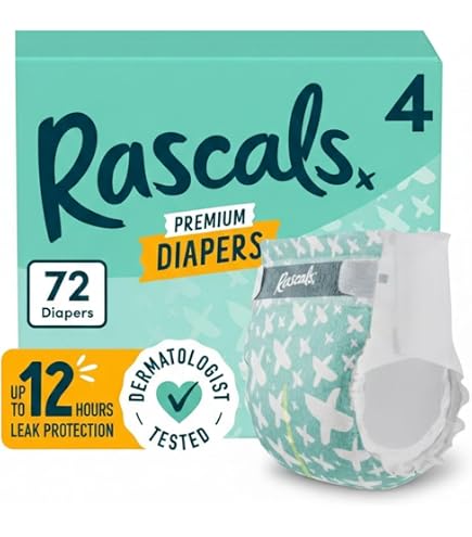 Amazon.com: Rascal + Friends Premium Diapers, White Size, 6 (108