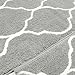 U'Artlines 2Pcs Doormat Area Rugs Microfiber Decorative Non Slip Floor Mat Machine Washable for Indoor Outdoor Entryway Kitchen (17.7x25.6+17.7x47.2, Gray)