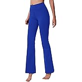 ChinFun Bootcut Wide Leg Yoga Pants with Pockets for Women Bootleg High Waist Workout Tummy Control Flare Work Pants