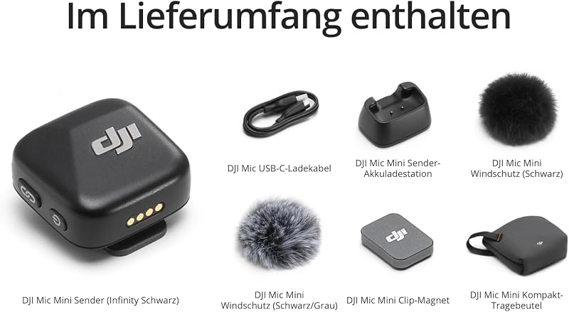 Mic Mini Sender (Infinity Schwarz), Ultraleicht, Detailreicher Audio