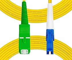 Fibergaga-3m(10ft) OS2 LC/UPC to SC/APC Fiber Patch