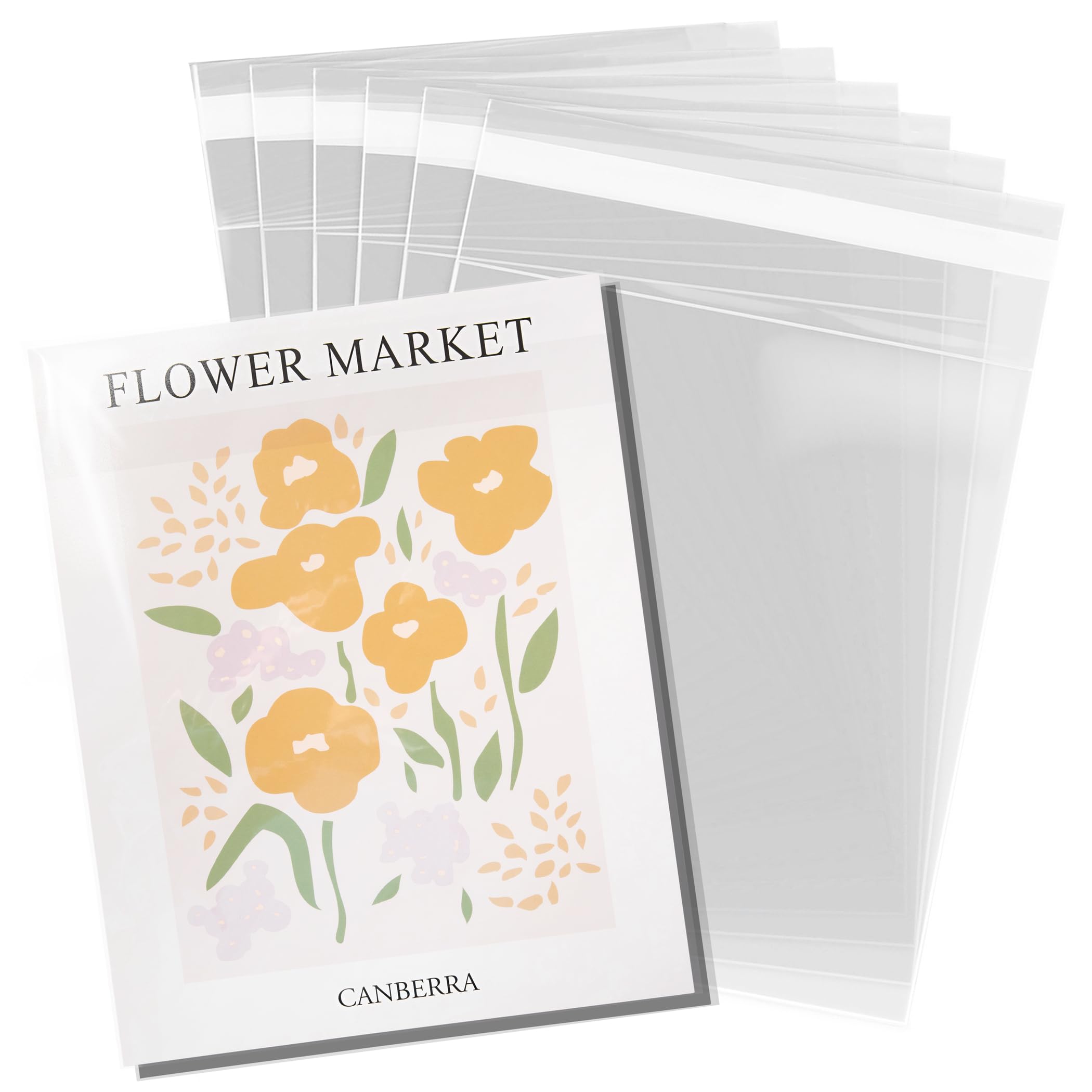 Photo 1 of Pack It Chic - 11” X 14” (200 Pack) Clear Resealable Cello Poly Bags - Fits 11X14 Prints, Photos, Documents - Self Seal