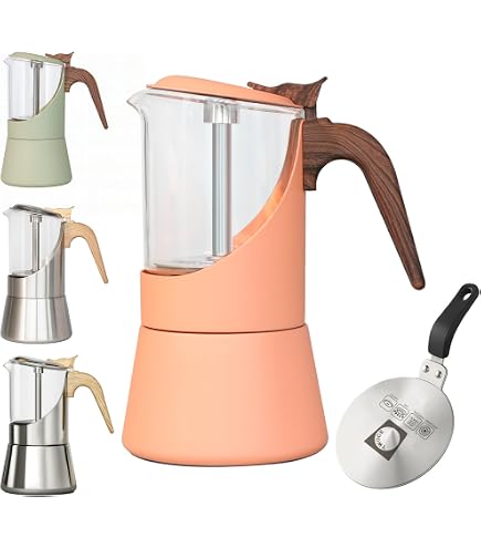 Amazon.com: TWOCE Glass Moka Pot for Stovetop & Induction