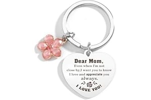 DAYOFUN Mother's Day Keychain for Mom From Son Daughter - Birthday Present - Best Mom Ever Gift