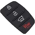 Autycle 4 Button Rubber Pad Remote Key Fob Outer Cover Replacement for Hyundai Sonata, 1 pc