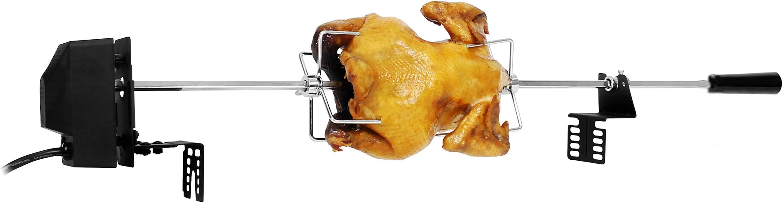 Rotis Pro EC-6002H-2.5+S Rotisserie Kit with Plastic Outcase Motor, 40-Inch Spit Rod, Bakelite Handle, Stainless Steel Meat Forks, Bracket Set