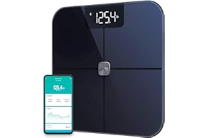 WYZE SCALE WyzeScale, Body Weight Bathroom Scale, Smart Fitness Tracker with BMI, Body Fat, Water Weight, Bone Mass & More - Black