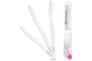 opove Dermaplane Razor for Women Face,Professional Dermaplaning Tool,Facial Razor, Peach Fuzz and Hair Removal, Multifunction Home Skin Care Tool,3 Eyebrow Razors