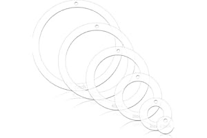 FDCZEYXIOR 6 Pcs Circle Quilting Acrylic Template 1/2/3/4/5/6 Inch Circle Ruler for Quilting Clear Sewing Rulers Set Quilt Arc Cutter Ruler for Patchwork DIY Crafts Decoration Scrapbooking