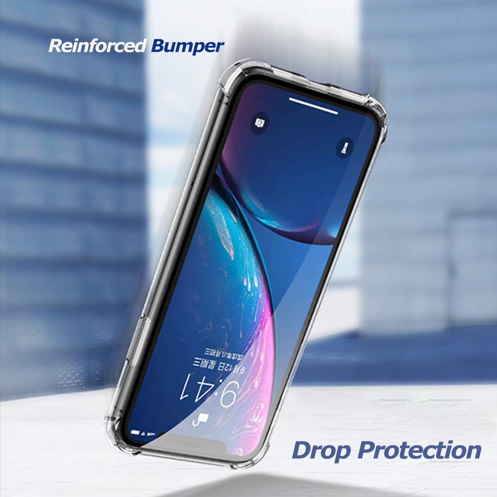 RicHyun Sunflower Case for iPhone XR, Clear Floral Pattern Soft Flexible TPU Shockproof Bumper Case for iPhone XR 2018