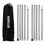 KOMCLUB Adjustable Tent Poles Telescoping Tarp